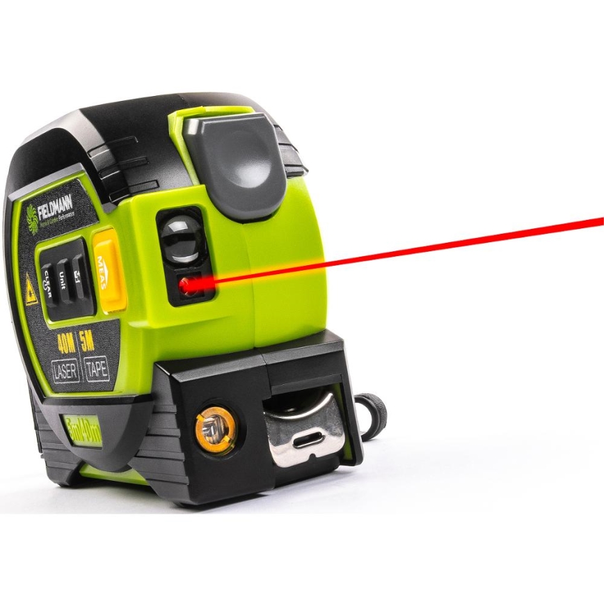 Fieldmann - Laseravståndsmätare med LED-display och roulettemätare 2xAA