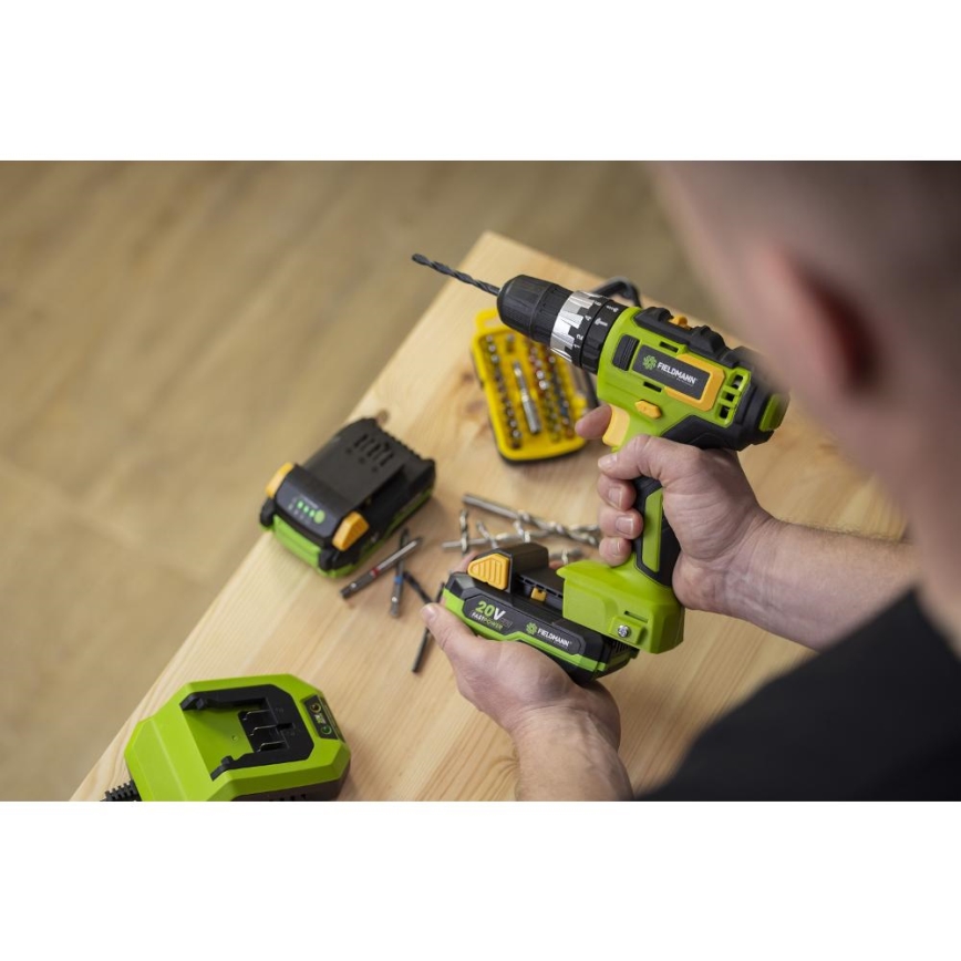 Fieldmann - Slagborrmaskin med batteri 20V