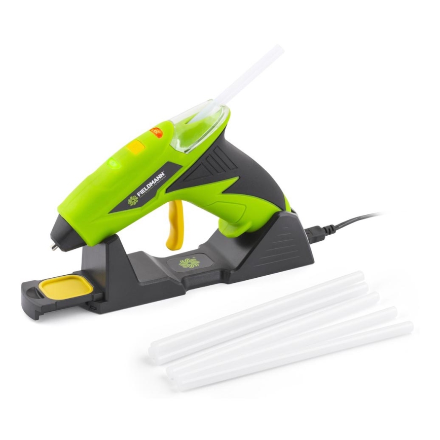 Fieldmann - Trådlös varmlimspistol 4V 1500 mAh grön