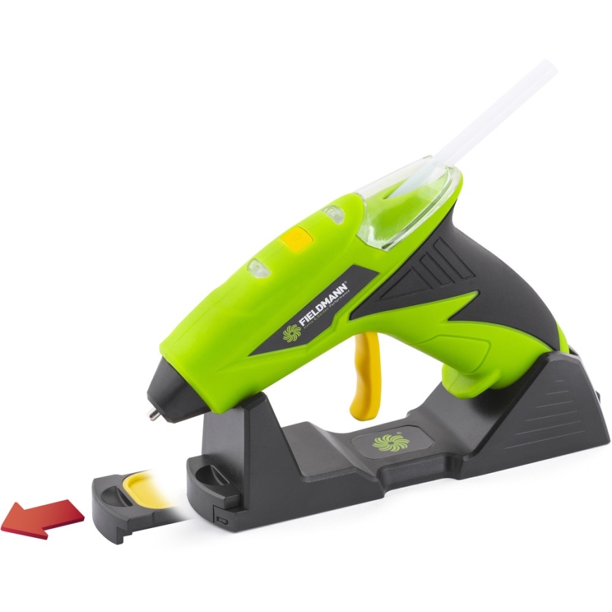 Fieldmann - Trådlös varmlimspistol 4V 1500 mAh grön