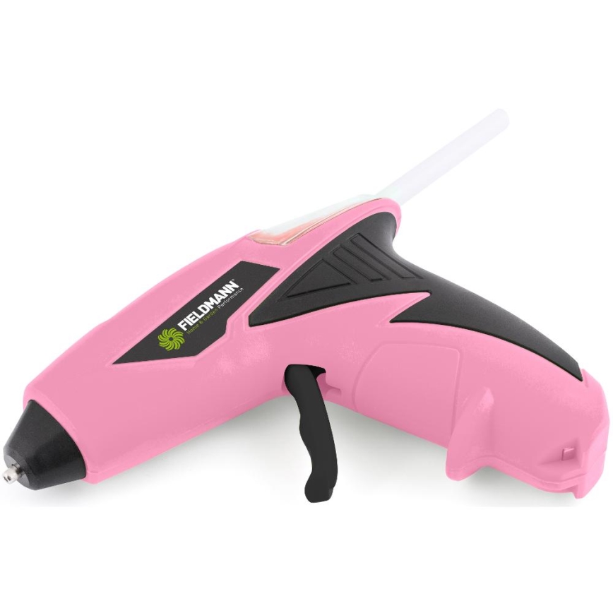 Fieldmann - Trådlös varmlimspistol 4V 1500 mAh rosa
