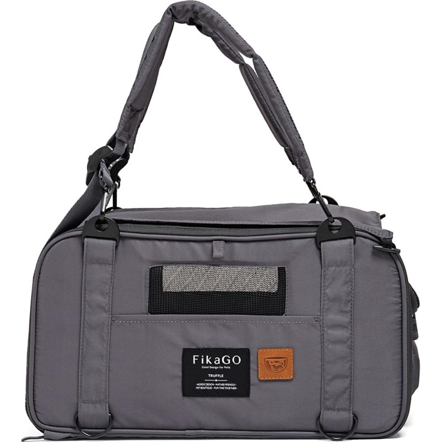 Fikago - Resväska för hundar och katter TRUFFLE Grey