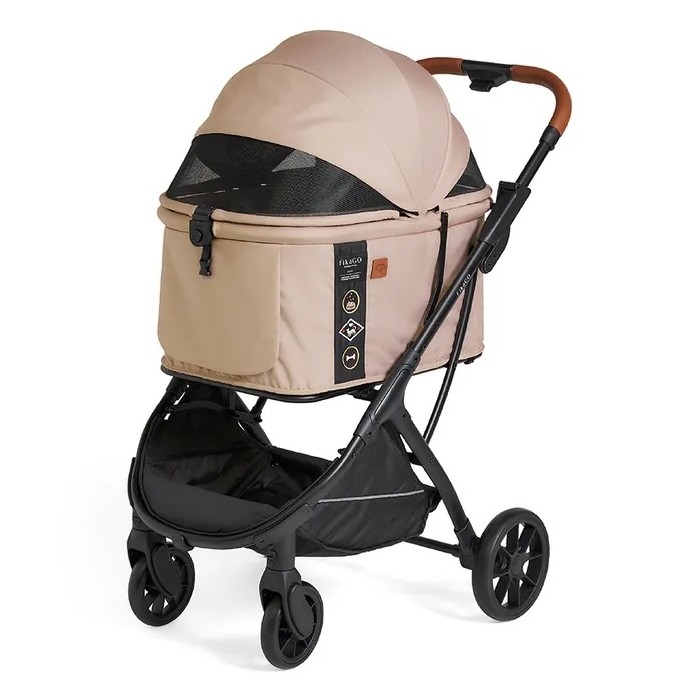 Fikago - Vagn för hund och katt AGILE HUGGY beige