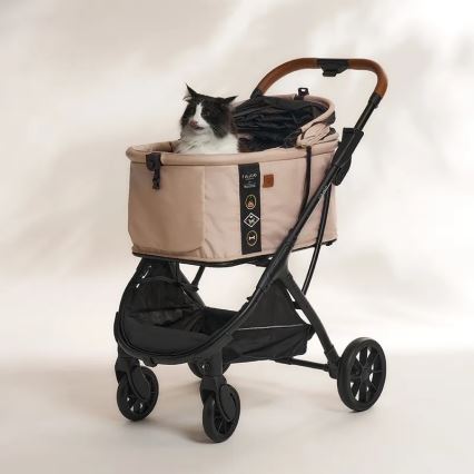 Fikago - Vagn för hund och katt AGILE HUGGY beige