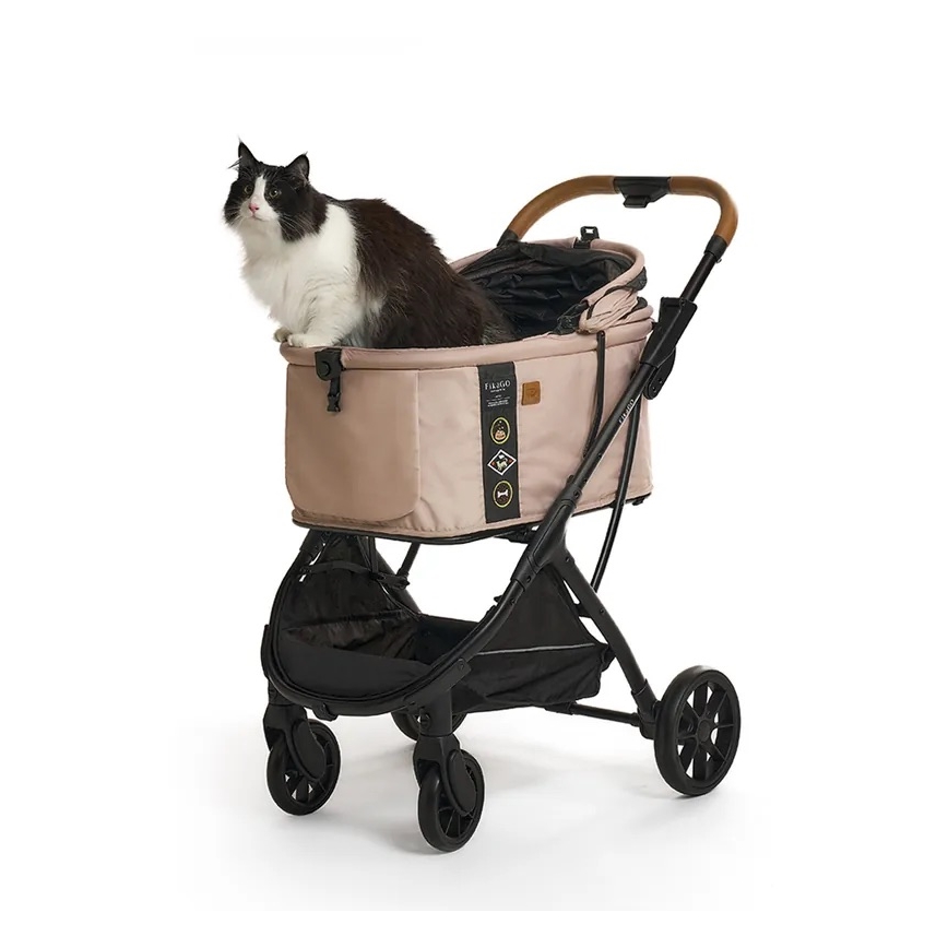 Fikago - Vagn för hund och katt AGILE HUGGY beige