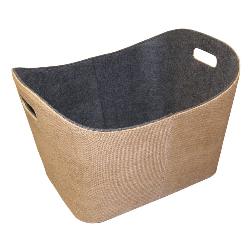 Filtkorg med handtag 35x55 cm beige