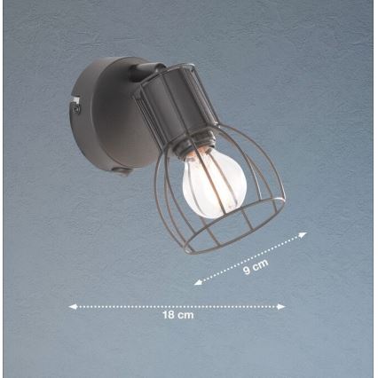 Fischer & Honsel 30074 - Väggspotlight KAFES 1xE14/25W/230V