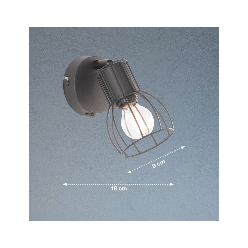 Fischer & Honsel 30074 - Väggspotlight KAFES 1xE14/25W/230V