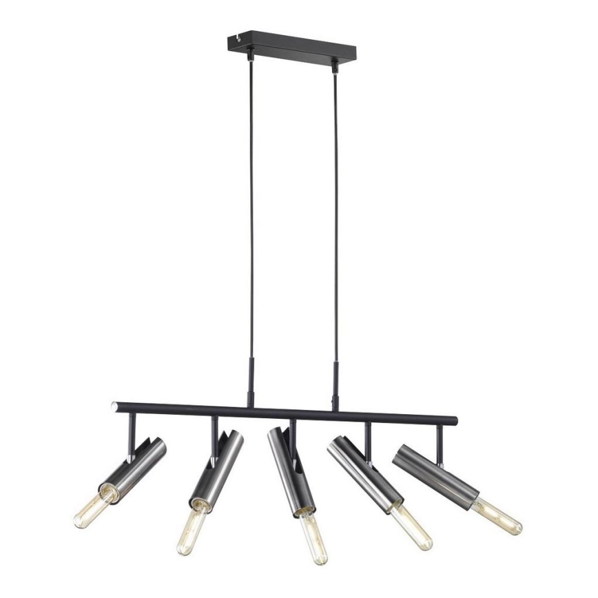 Fischer & Honsel 60369 - Ljuskrona med upphängningsrem DEAN 5xE27/25W/230V