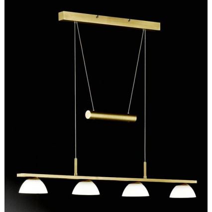 Fischer & Honsel 65054 - LED ljuskrona med textilsladd VIGO 4xLED/4W/230V