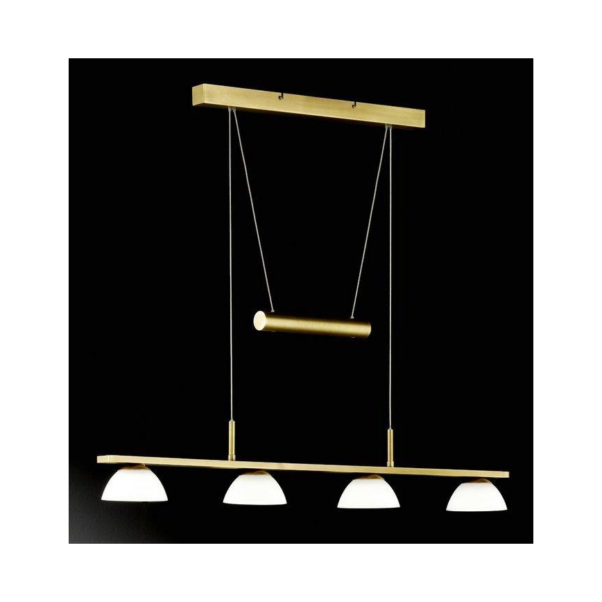 Fischer & Honsel 65054 - LED ljuskrona med textilsladd VIGO 4xLED/4W/230V