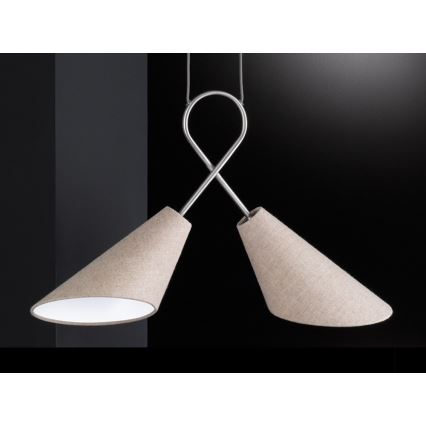 Fischer & Honsel 65170 - Ljuskrona med snöre SAGA 2xE27/12W/230V