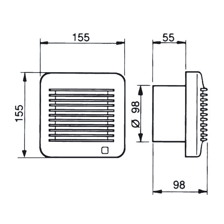 fläkt EDM-100  17W/230V