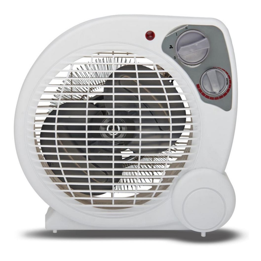 Fläkt med värmeelement ZEFIR 1000/2000W/230V vit