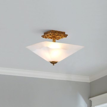 Flambeau STAR-F-S-DG - Taklampa STAR 2xE27/40W/230V, kopparutförande
