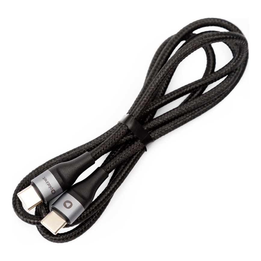 Flätat USB-sladd USB-C / USB-C anslutning 60W 1m svart