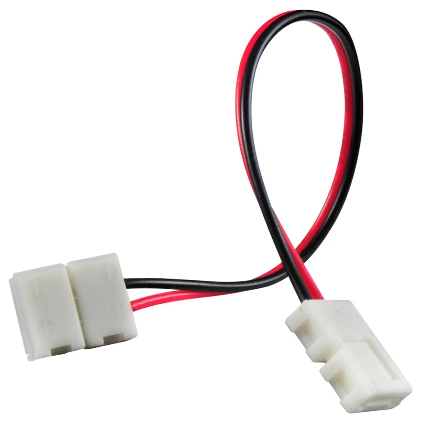 Flexibel bifacial vinklat connector för 2-pin LED remsor 8 mm