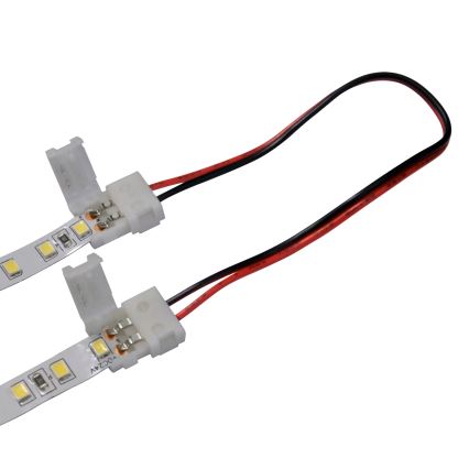 Flexibel bifacial vinklat connector för 2-pin LED remsor 8 mm