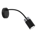 Flexibel bordslampa JOKER 1xGU10/8W/230V svart/matt krom