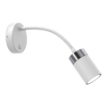 Flexibel bordslampa JOKER 1xGU10/8W/230V vit/matt krom