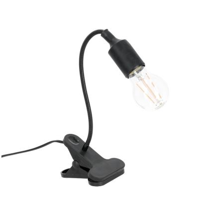 Flexibel bordslampa med klämma CLIP 1xE27/30W/230V svart