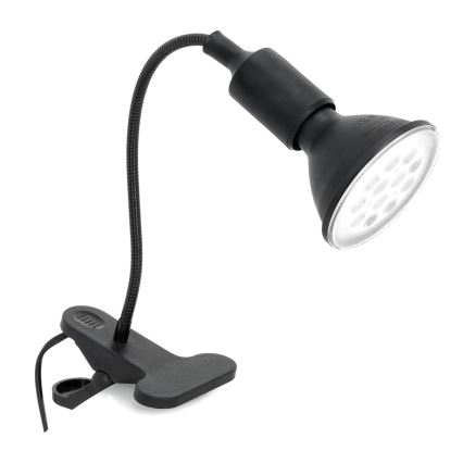 Flexibel bordslampa med klämma CLIP 1xE27/30W/230V svart