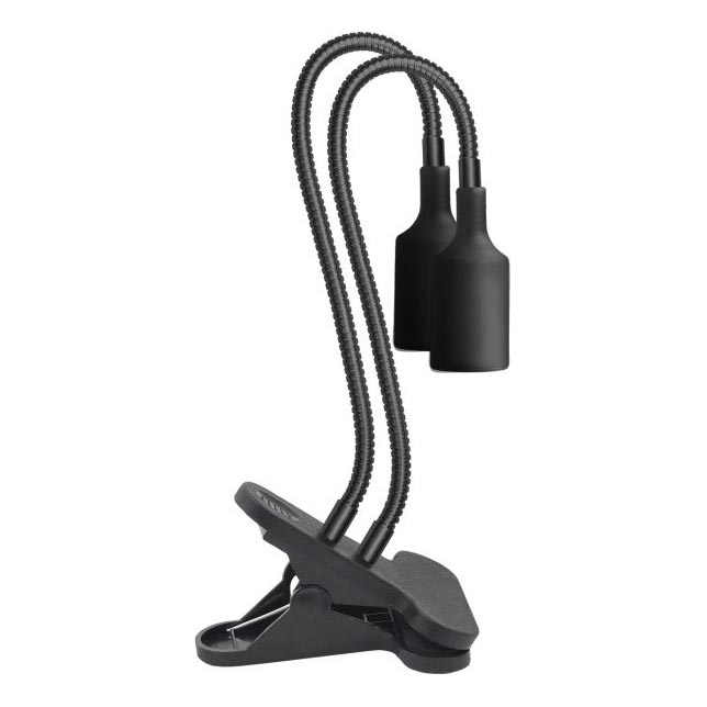 Flexibel bordslampa med klämma för att odla växter PLANTY 2xE27/30W/230V svart