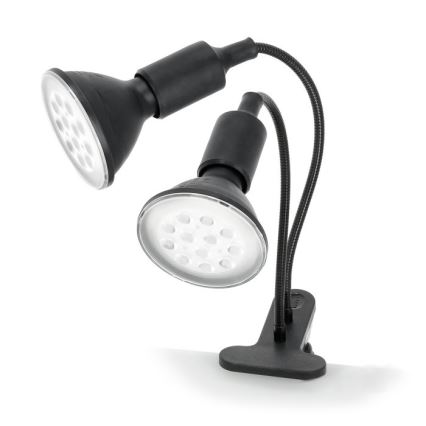 Flexibel bordslampa med klämma för att odla växter PLANTY 2xE27/30W/230V svart