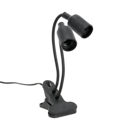 Flexibel bordslampa med klämma för att odla växter PLANTY 2xE27/30W/230V svart