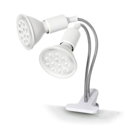 Flexibel bordslampa med klämma för att odla växter PLANTY 2xE27/30W/230V vit