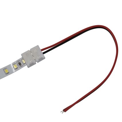 Flexibel enkelsidig kontakt för 2-stifts LED-remsor 8 mm