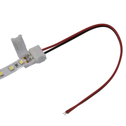 Flexibel enkelsidig kontakt för 2-stifts LED-remsor 8 mm
