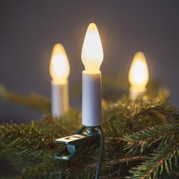 Förlängning LED utomhus Julkedja FELICIA FILAMENT 20xE10 14m vit/varm vit IP44, Made in the EU
