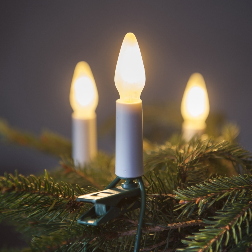 Förlängning LED utomhus Julkedja FELICIA FILAMENT 20xE10 14m vit/varm vit IP44, Made in the EU