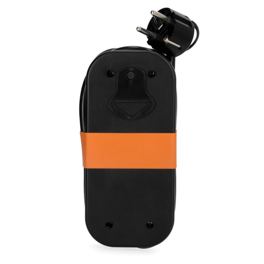 Förlängningskabel 2Z + 2xUSB 1,4 m svart