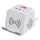 Förlängningskabel kub med trådlös laddning QI 2Z +2xUSB-A+1xUSB-C 2m vit