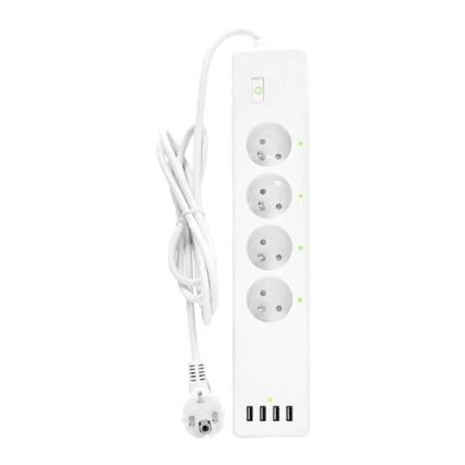 Förlängningskabel med brytare SMART 1,8 m 4Z + 4xUSB Wi-Fi Tuya