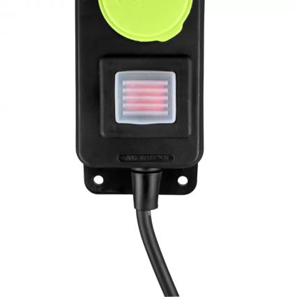 Förlängningskabel med strömbrytare, 3 uttag, 3 m, IP44