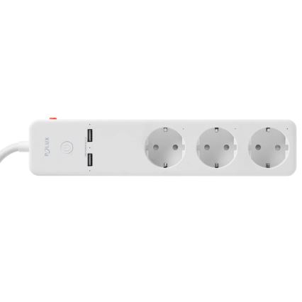 Förlängningskabel SMART med strömbrytare 1,5m + 2xUSB/Wi-Fi Tuya SCHUKO