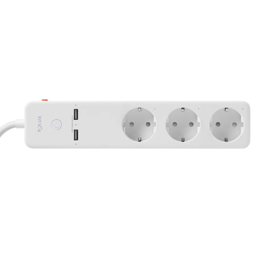 Förlängningskabel SMART med strömbrytare 1,5m + 2xUSB/Wi-Fi Tuya SCHUKO