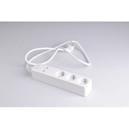 Förlängningskabel SMART med strömbrytare 1,5m + 2xUSB/Wi-Fi Tuya SCHUKO