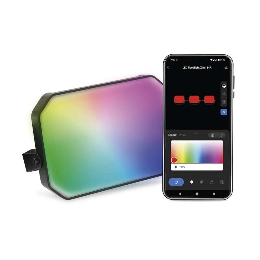 LED RGBIC Ljusreglerad utomhus strålkastare GoSmart - förlängning LED/4W/230V 3000-6500K IP65 Wi-Fi Tuya