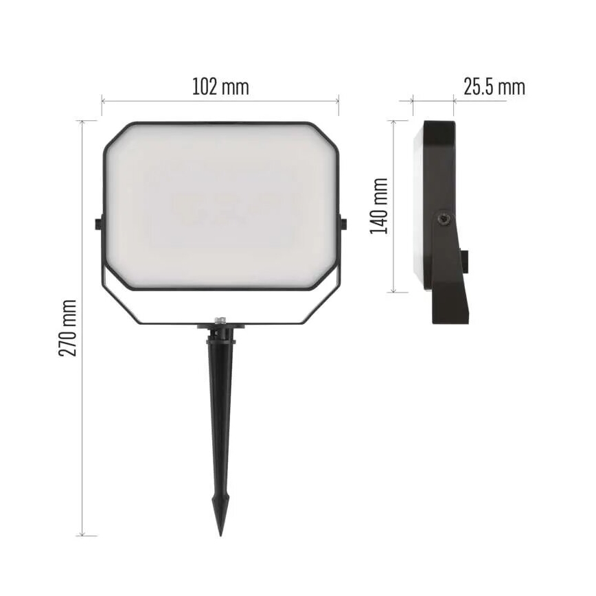LED RGBIC Ljusreglerad utomhus strålkastare GoSmart - förlängning LED/4W/230V 3000-6500K IP65 Wi-Fi Tuya
