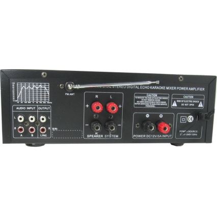 Förstärkare med equalizer och MP3-spelare + fjärrkontroll
