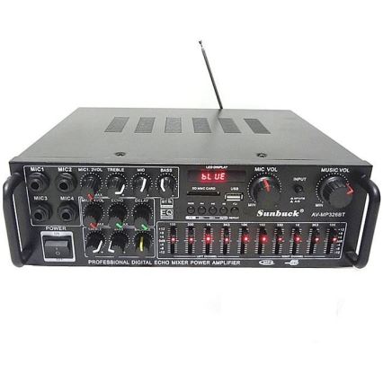 Förstärkare med equalizer och MP3-spelare