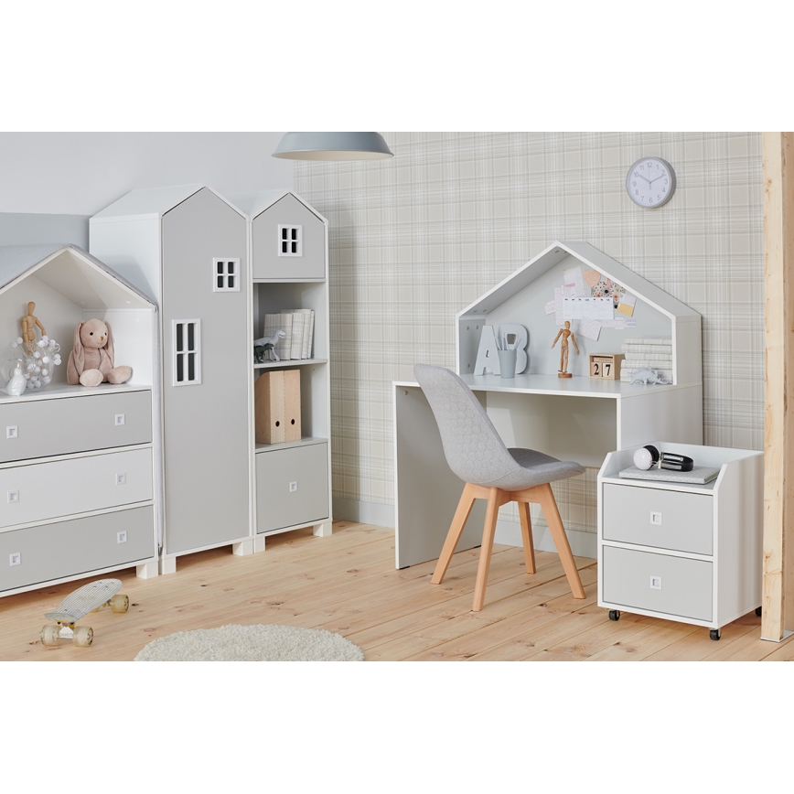 Förvaringsbehållare för barn MIRUM 54,2x42,4 cm vit/grå