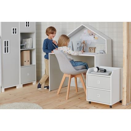 Förvaringsbehållare för barn MIRUM 54,2x42,4 cm vit/grå
