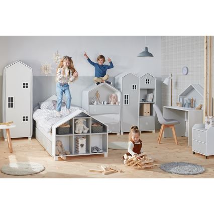 Förvaringsbehållare för barn MIRUM 54,2x42,4 cm vit/grå