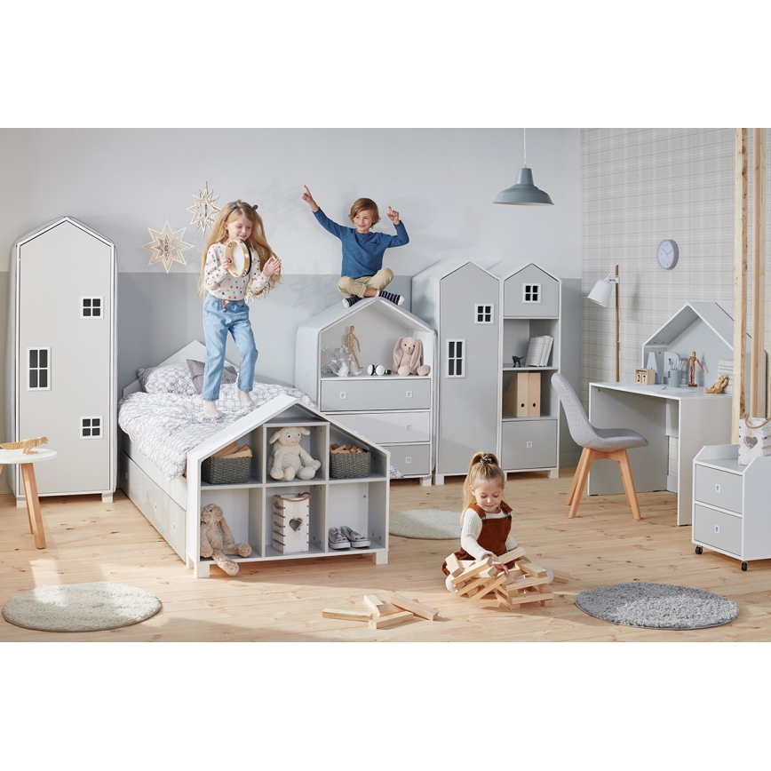 Förvaringsbehållare för barn MIRUM 54,2x42,4 cm vit/grå