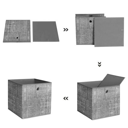 Förvaringsbox 6-pack CURAN grå